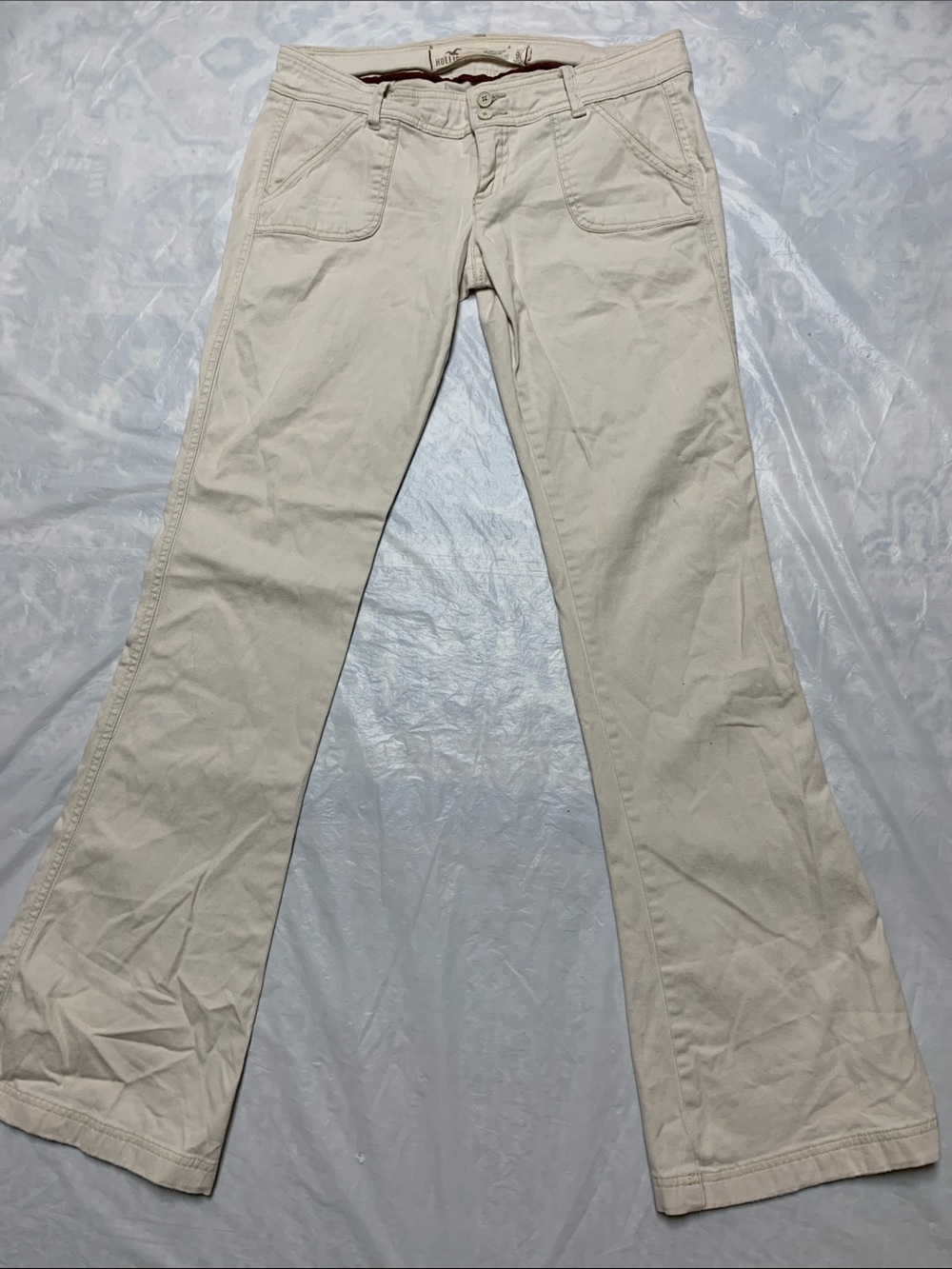 Hollister Vintage Y2K Low Rise Bootleg Khaki Pants Size 9